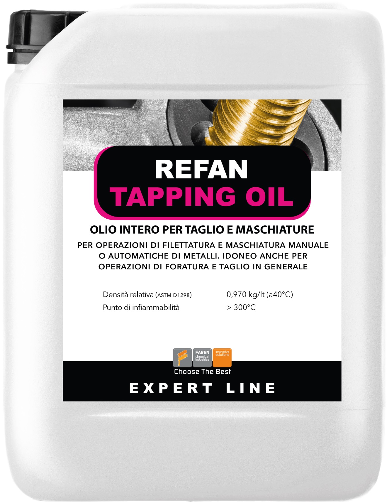 Aceite puro de corte y roscado REFAN TAPPING OIL Bidón plástico 5 Kg/ Lt